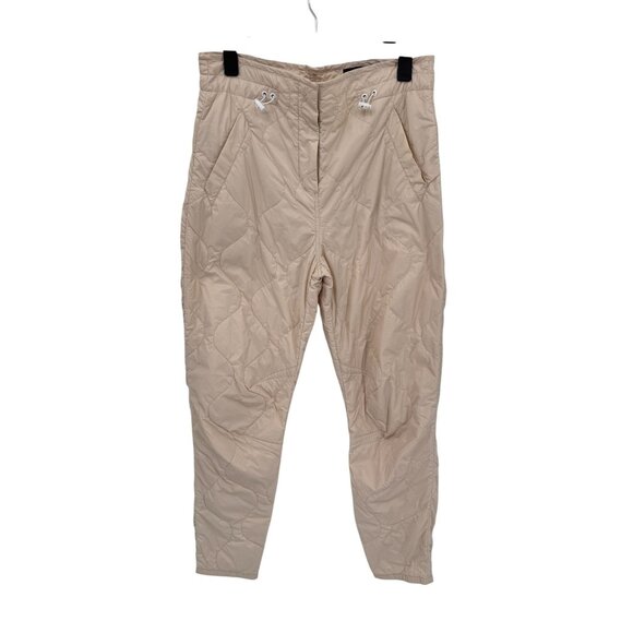 Rag & Bone Rudy Quilted Nylon Jogger‎ Pants Womens Small Tan Nylon Pockets - Picture 1 of 12